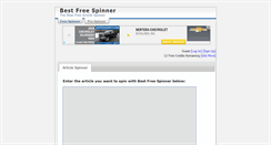 Desktop Screenshot of bestfreespinner.com